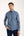 Camicia Uomo Donatello Iconic Popelin Stretch Blu Giallo