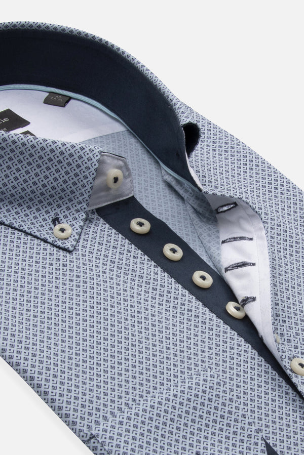 Camicia Uomo Donatello Iconic Popelin Celeste Blu