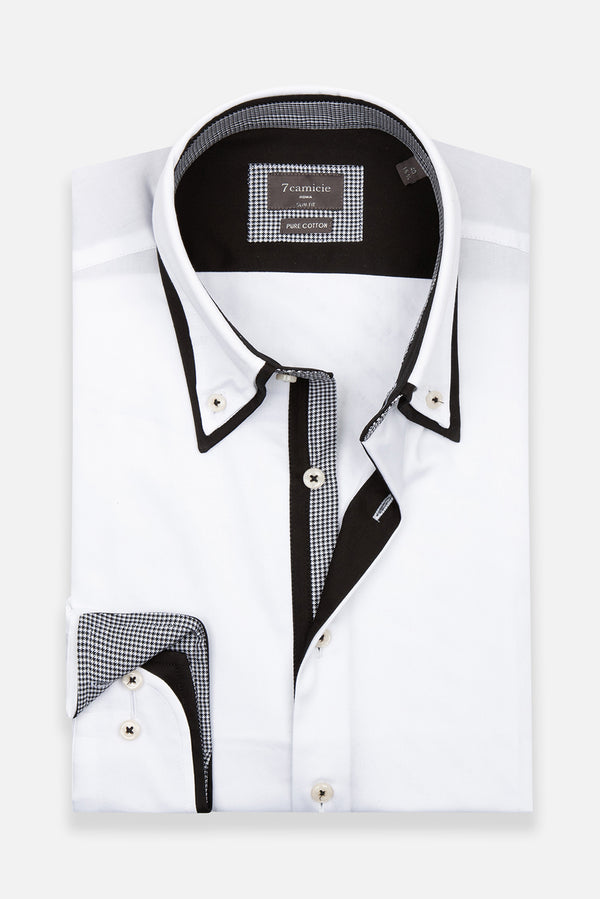 Camisa Hombre Sport Satin Blanco