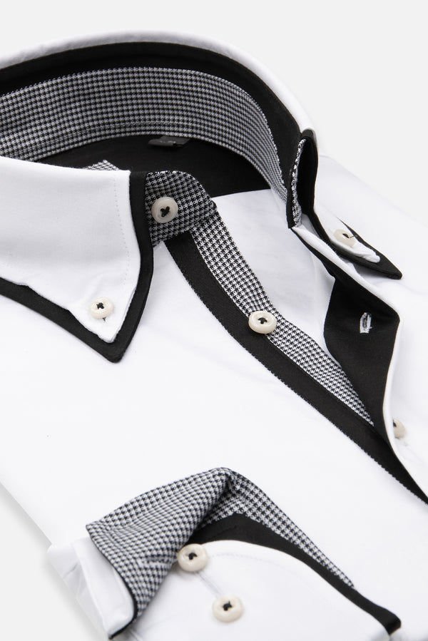 Camicia Uomo Sport Satin Bianco