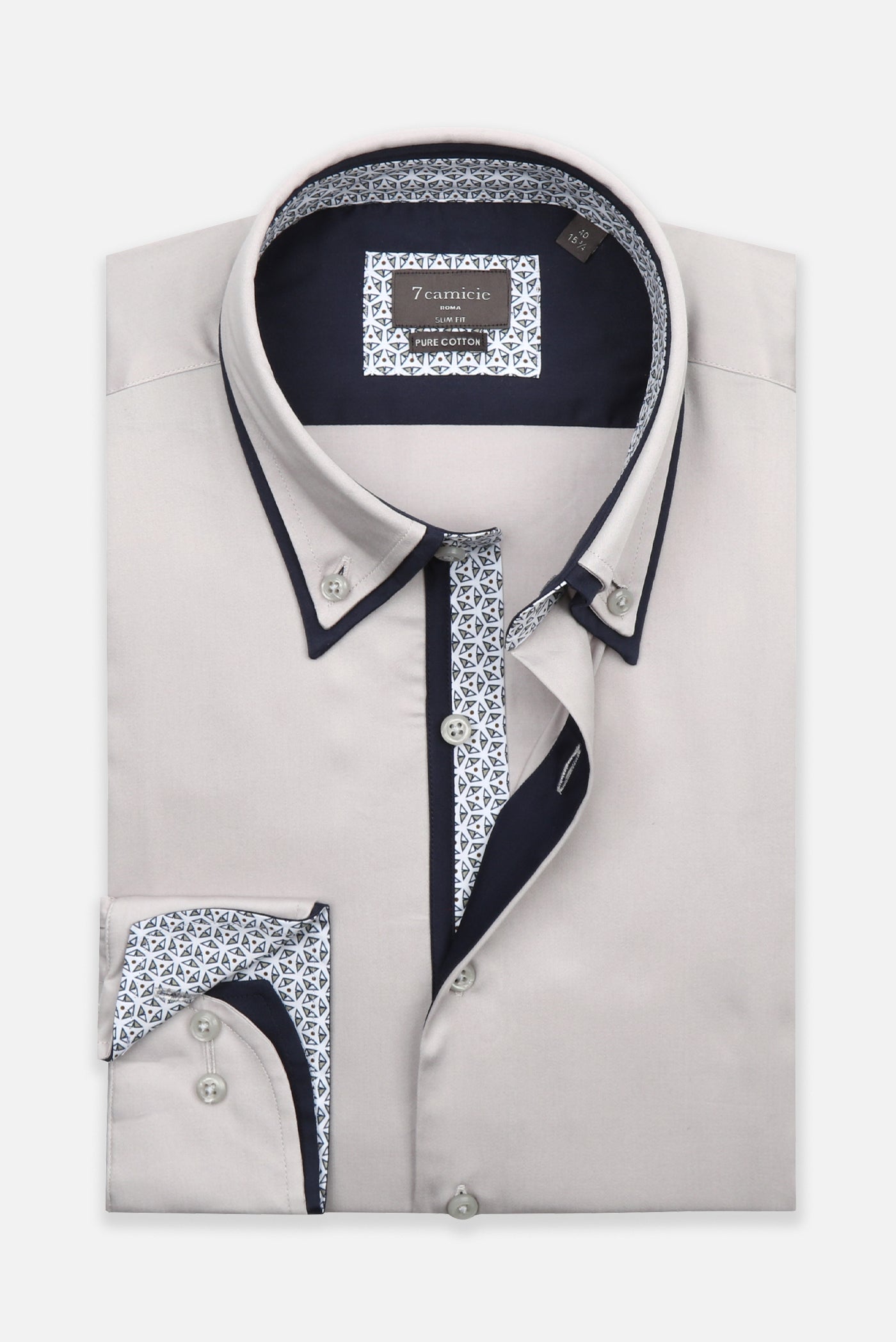 Marco Polo Iconic Satin Man Shirt Grey 7 Camicie Marco Polo Iconic Satin Man Shirt Grey 7 Camicie
