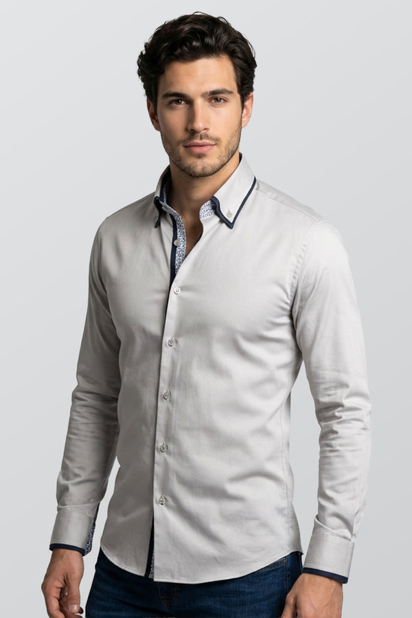 Chemise Homme Marco Polo Iconic Satin Gris