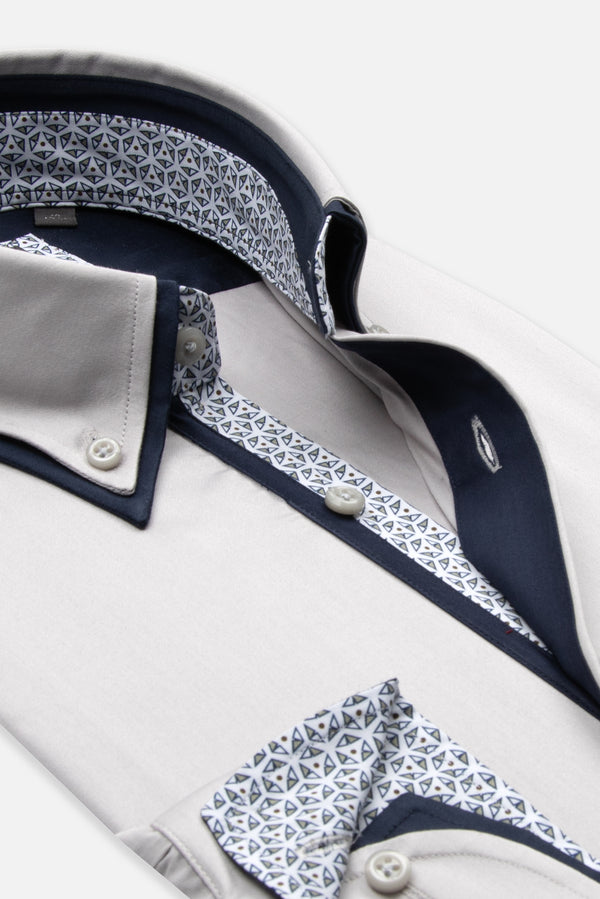 Marco Polo Iconic Satin Man Shirt Grey