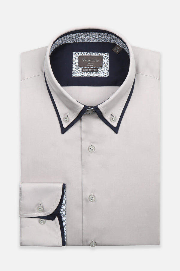 Marco Polo Iconic Satin Man Shirt Grey