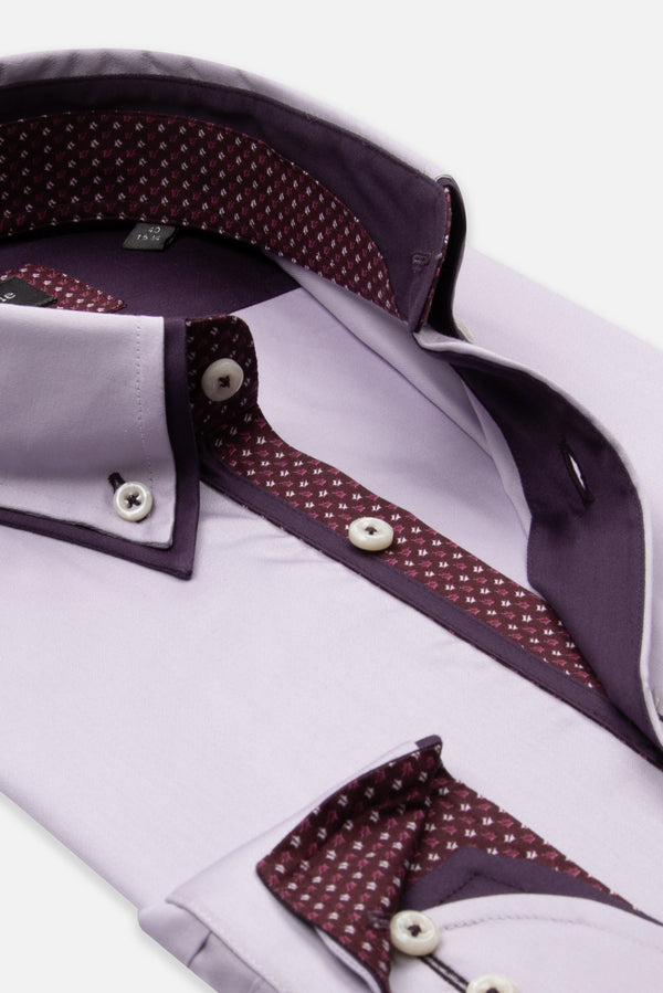 Camicia Uomo Satin Lilla