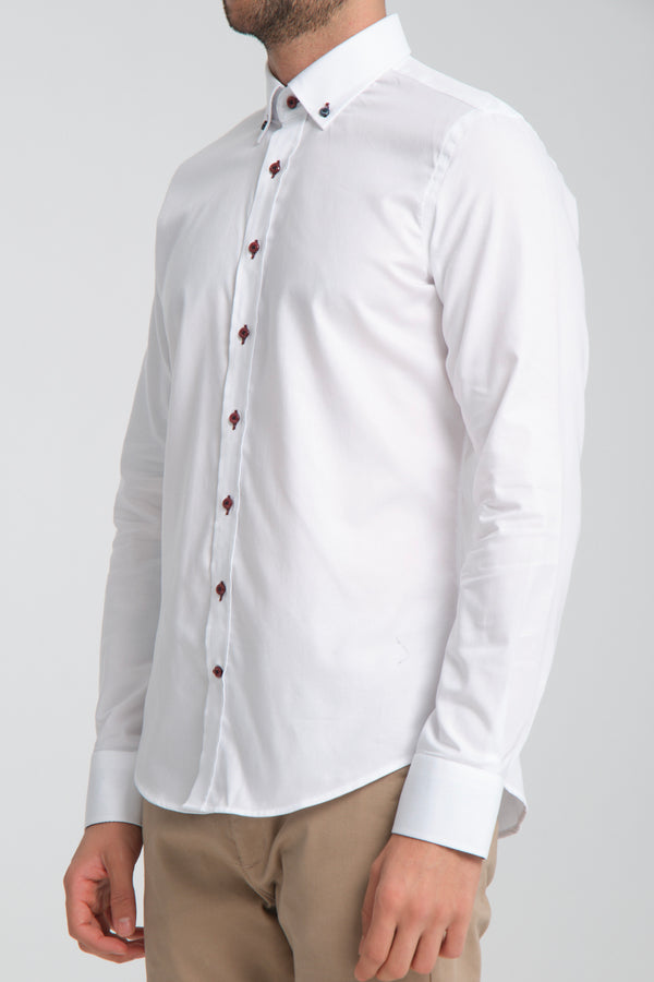 Camicia Uomo Sport Oxford Bianco