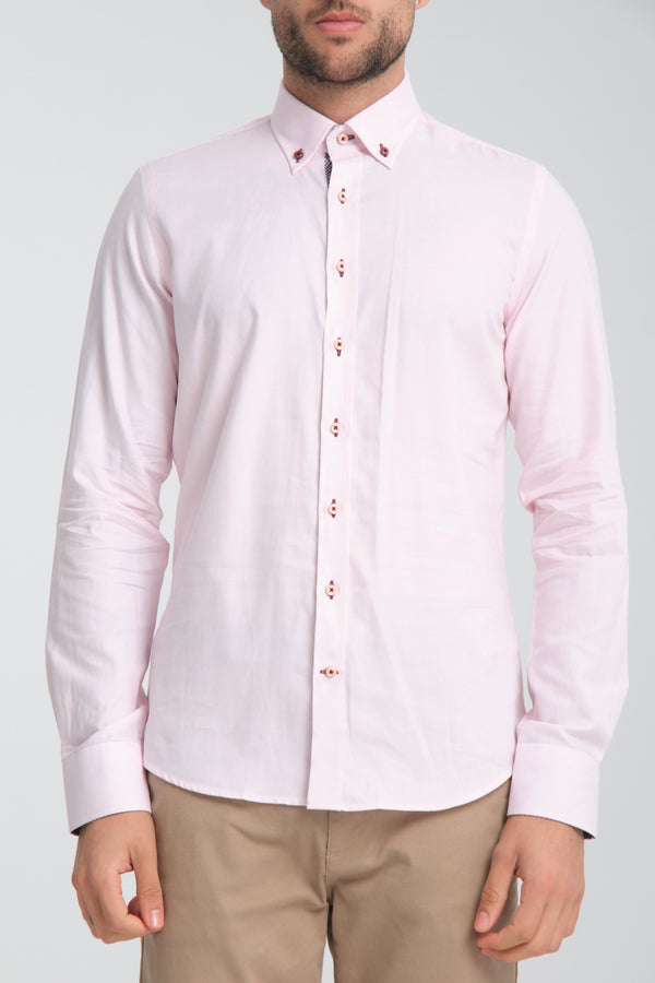 Camicia Uomo Sport Oxford Rosa