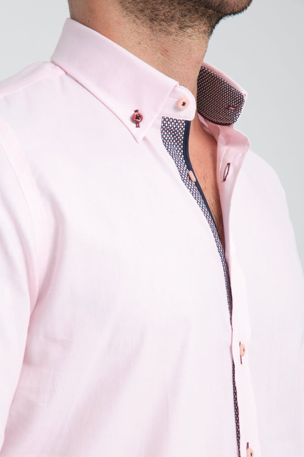 Camicia Uomo Sport Oxford Rosa