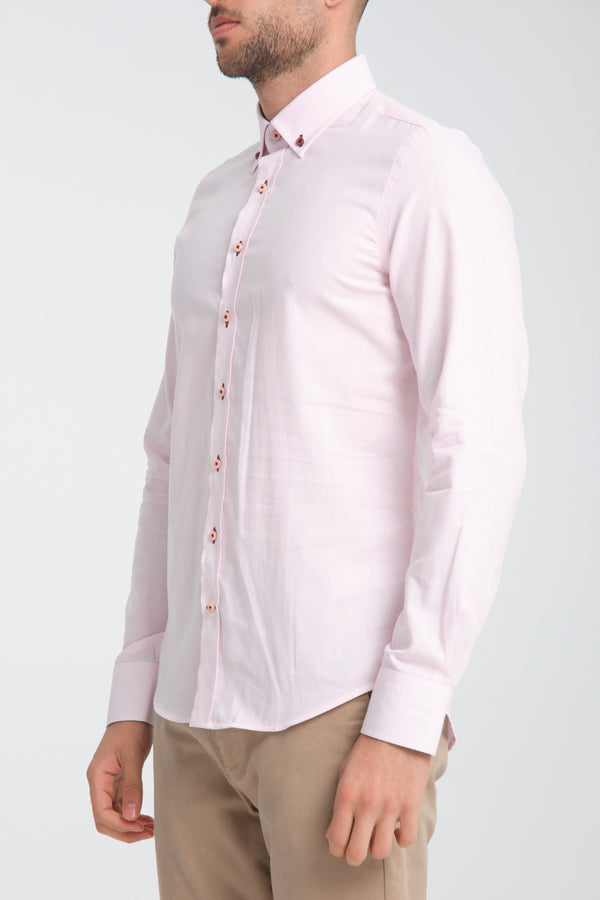 Camicia Uomo Sport Oxford Rosa