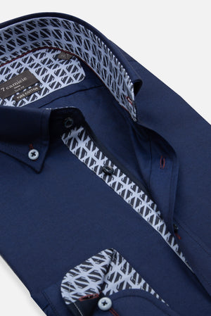 Camisa Hombre Sport Oxford Azul