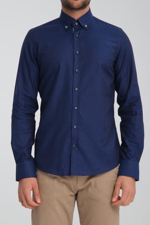 Camicia Uomo Sport Oxford Blu