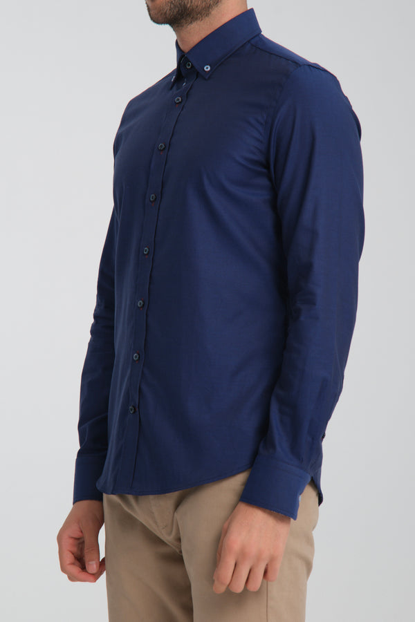 Camicia Uomo Sport Oxford Blu