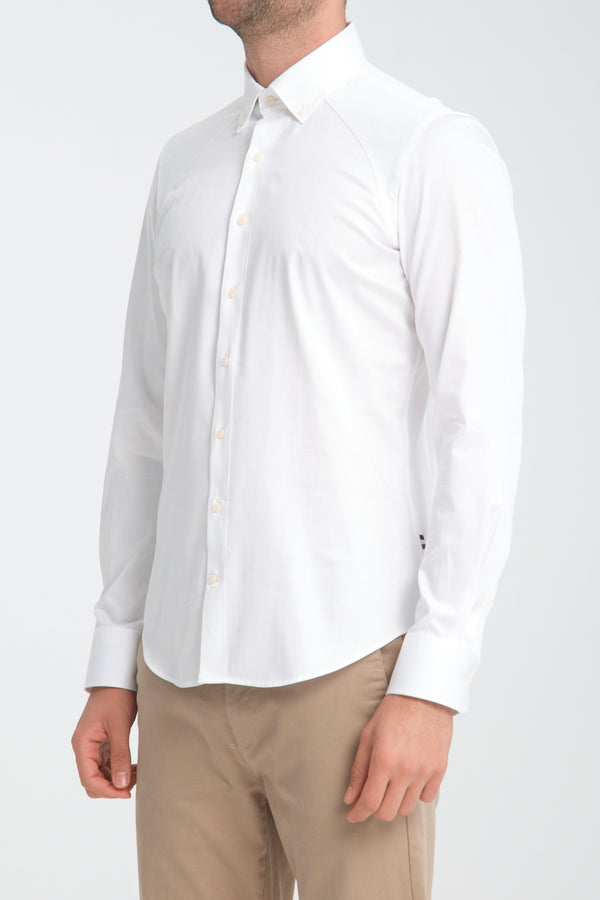 Satin Man Shirt White