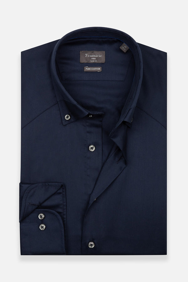 Camisa Hombre Satin Azul