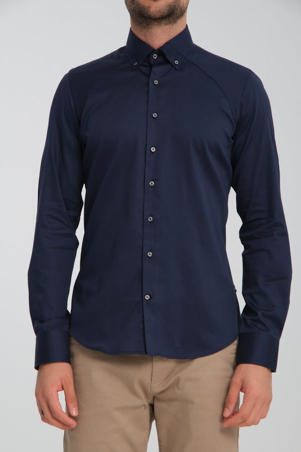 Camisa Hombre Satin Azul