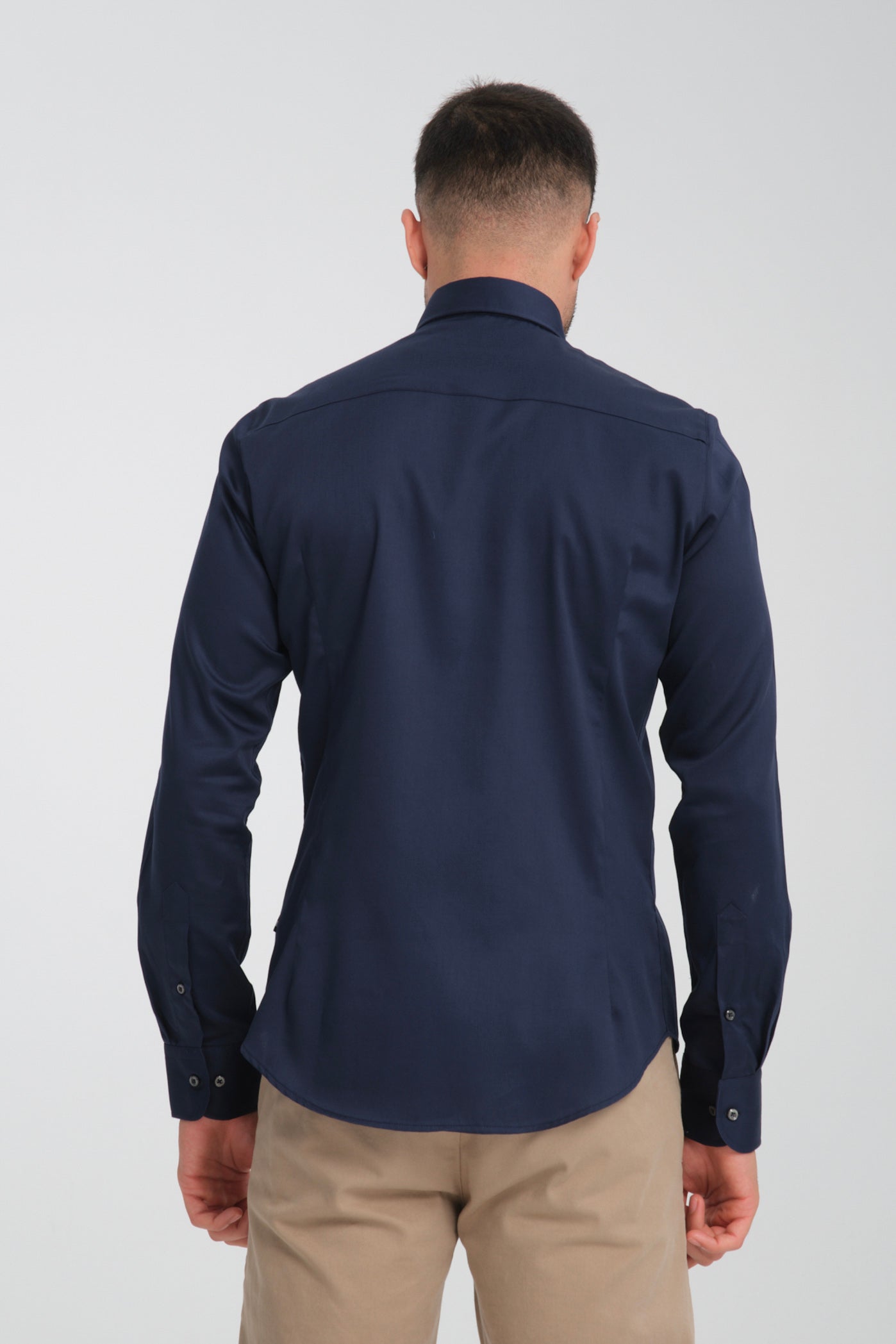 Essentials Satin Man Shirt Blue 47/3XL Essentials Satin Man Shirt Blue 47/3XL