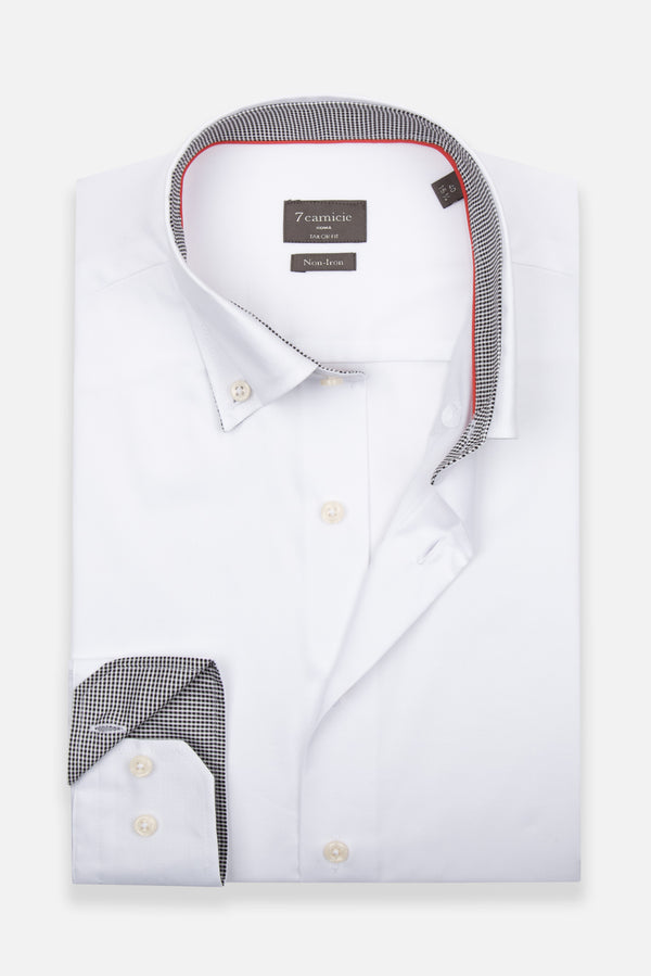 Camisa Hombre Sport Twill Blanco Sin plancha