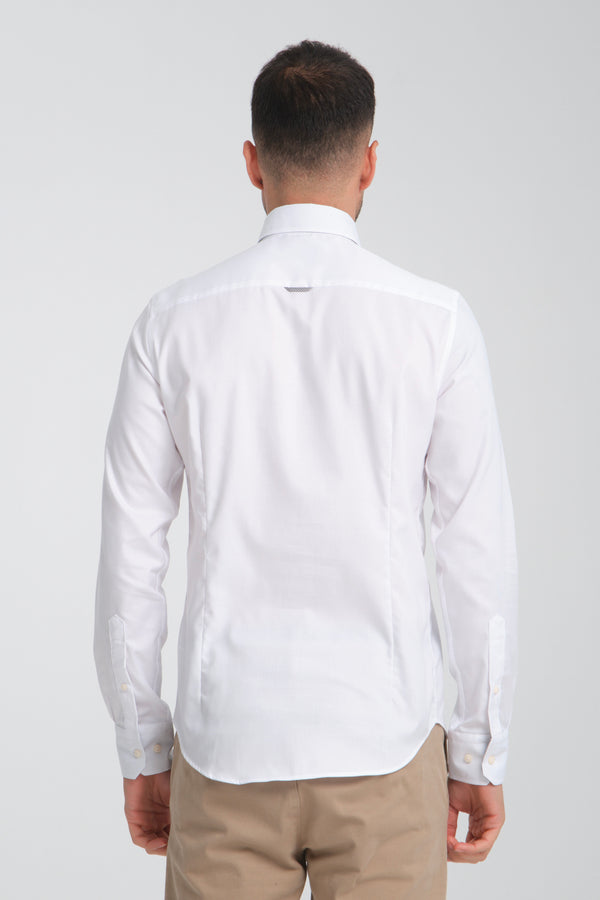 Camisa Hombre Sport Twill Blanco Sin plancha