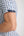 Iconic Herren Hemd Kurzarm Leinen Weiss Blau