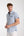 Iconic Herren Hemd Kurzarm Leinen Weiss Blau