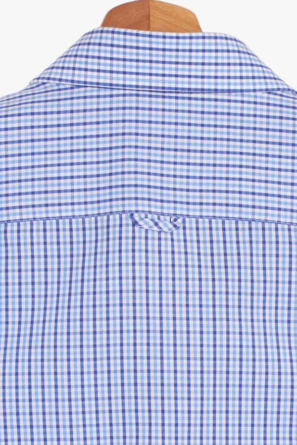 Camicia Uomo Manica Corta Leonardo Sport Popelin Blu Celeste