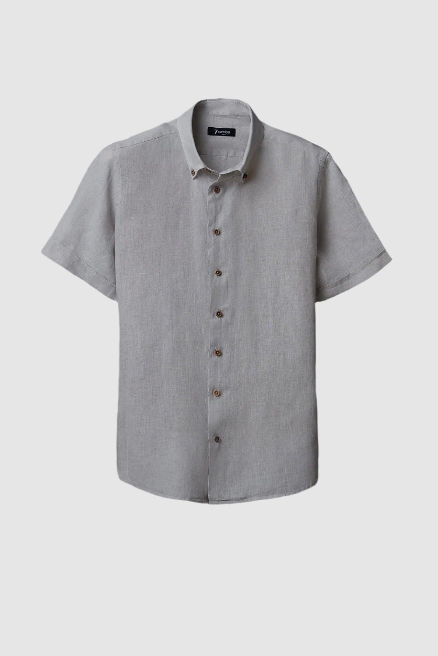 Chemise De Nuit Homme Manches Courtes Col V Gris Mélangé – Pyjama Coton Confort Verano – Idéal Été & Mi-Saison