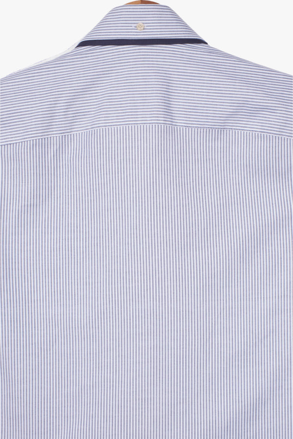 Camicia Uomo Sport Oxford Blu Bianco