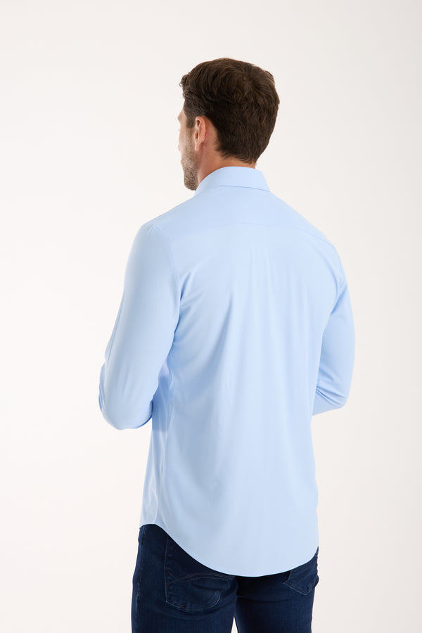 Essentials Tencel Man Shirt Light Blue