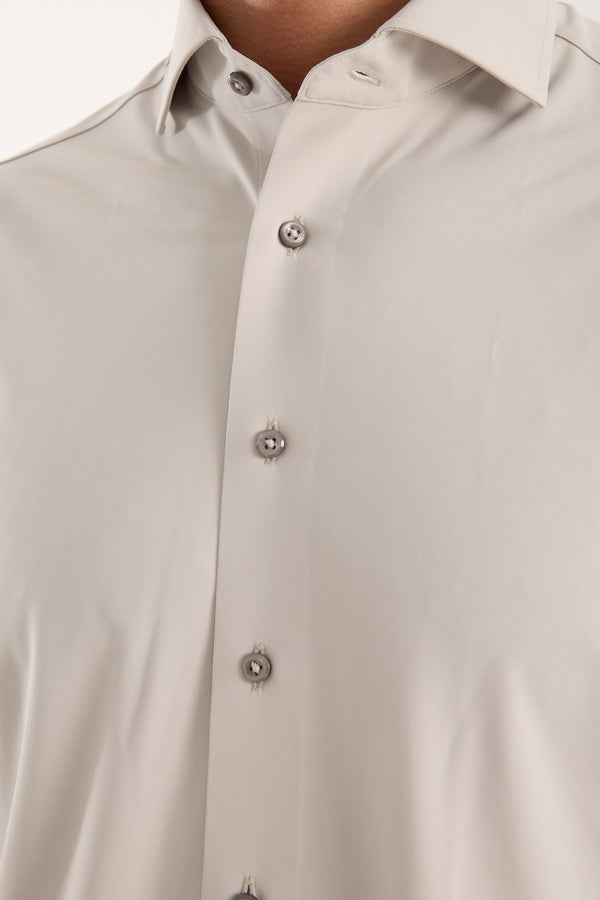 Essentials Tencel Man Shirt Light Grey