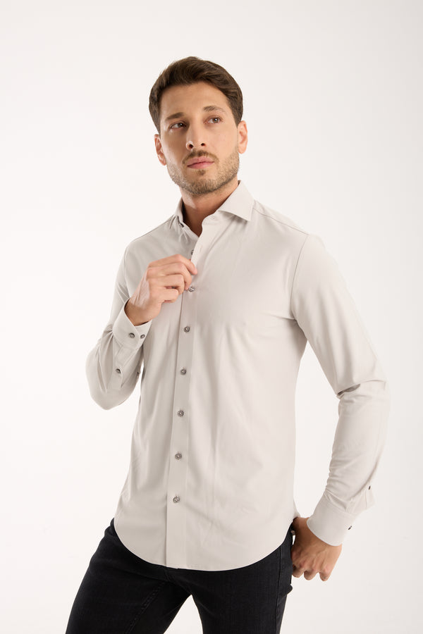 Essentials Tencel Man Shirt Light Grey