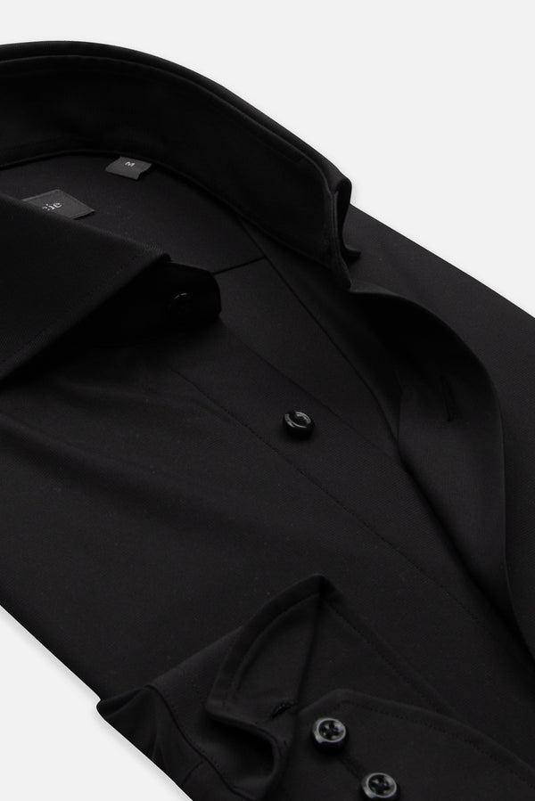 Essentials Tencel Man Shirt Black
