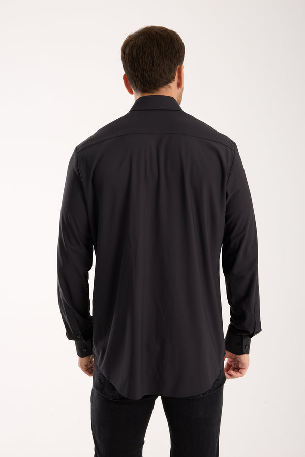 Essentials Tencel Man Shirt Black