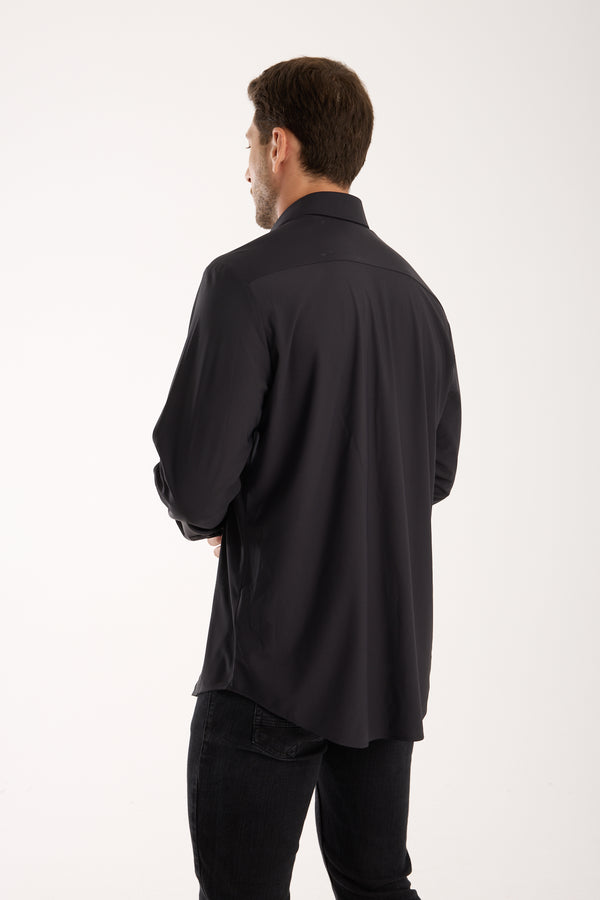 Essentials Tencel Man Shirt Black