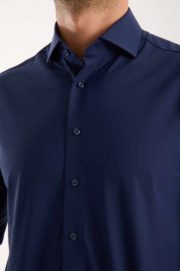 Essentials Tencel Man Shirt Blue