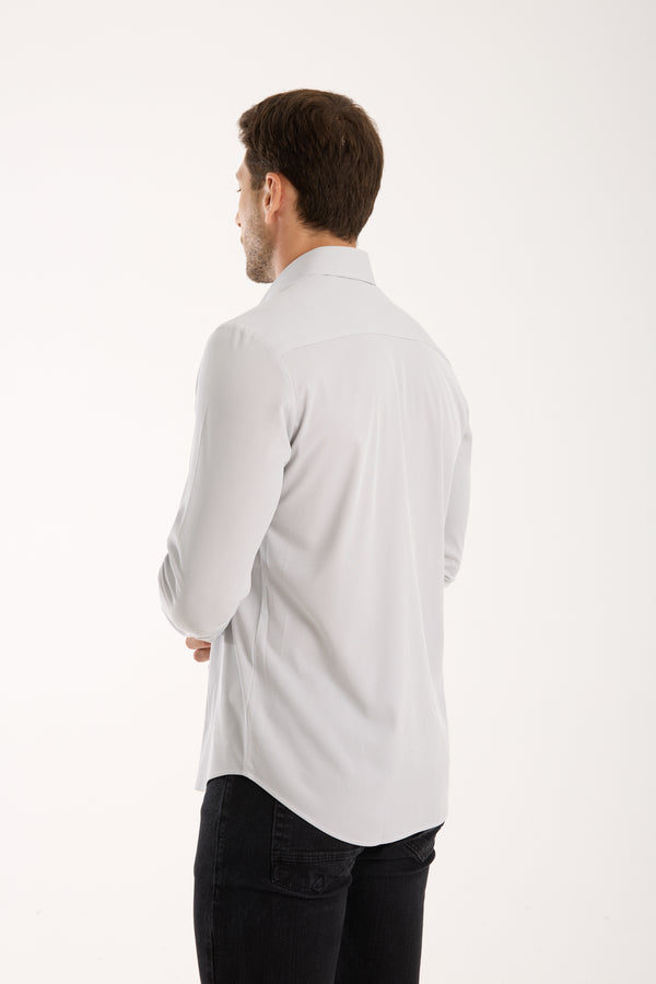 Essentials Tencel Man Shirt Black White