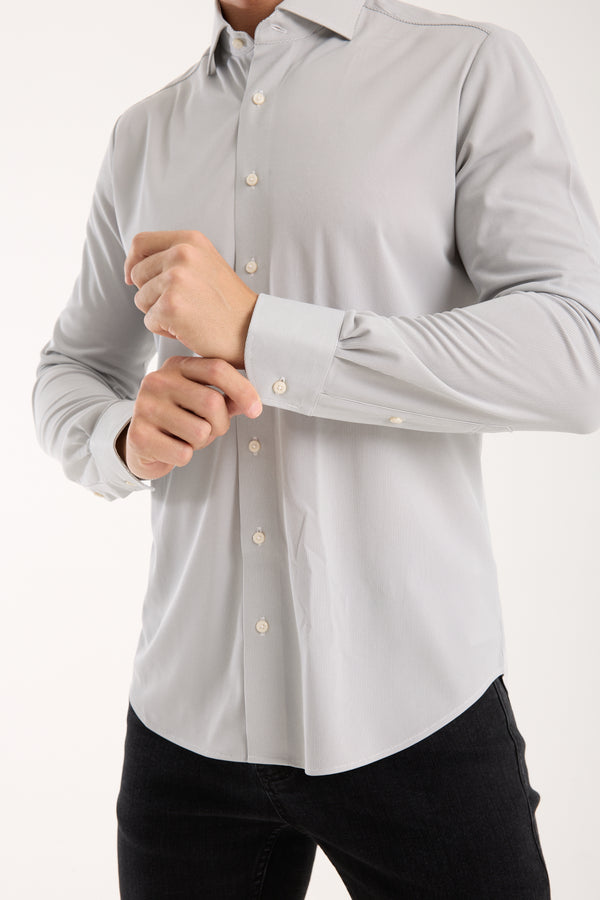 Essentials Tencel Man Shirt Black White