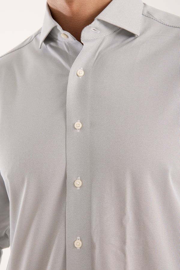 Essentials Tencel Man Shirt Black White