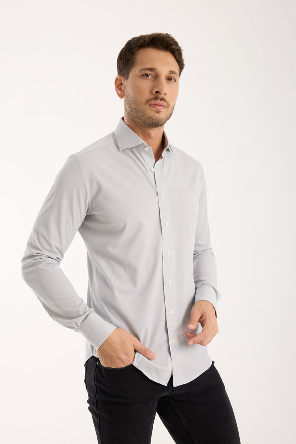 Essentials Tencel Man Shirt Black White