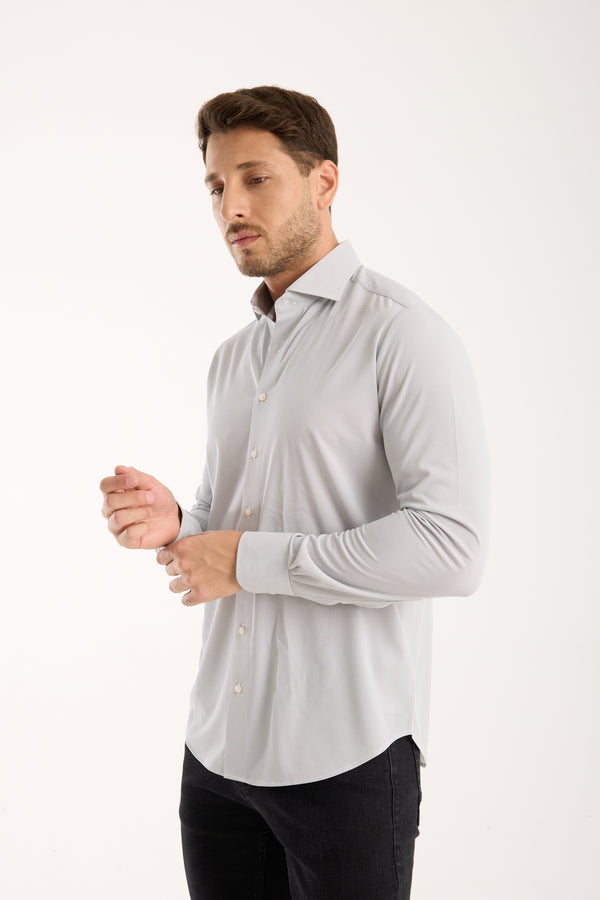 Essentials Tencel Man Shirt Black White