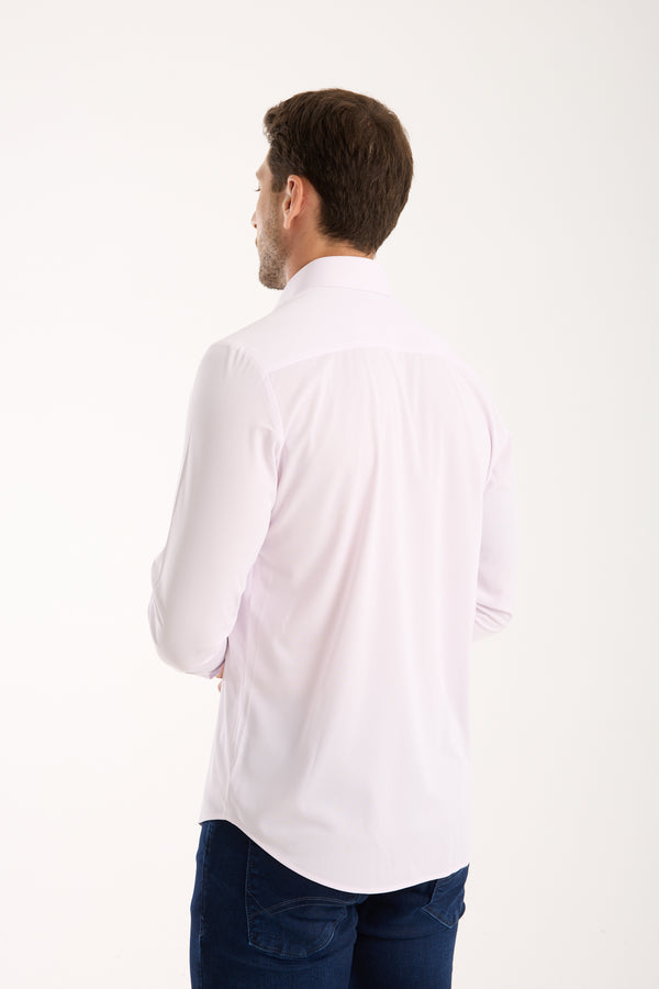 Essentials Tencel Man Shirt Pink White