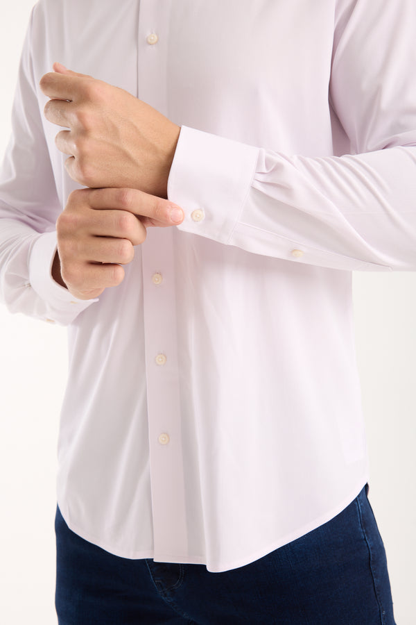 Essentials Tencel Man Shirt Pink White