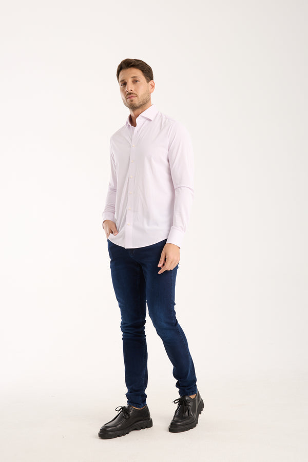 Essentials Tencel Man Shirt Pink White