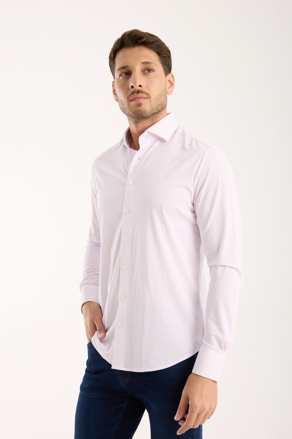 Essentials Tencel Man Shirt Pink White