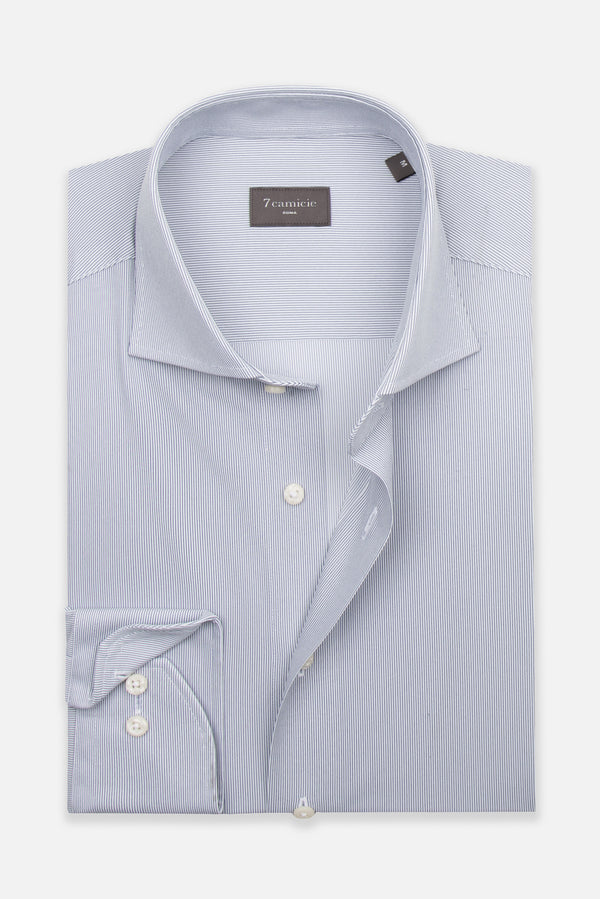 Essentials Tencel Man Shirt Blue White