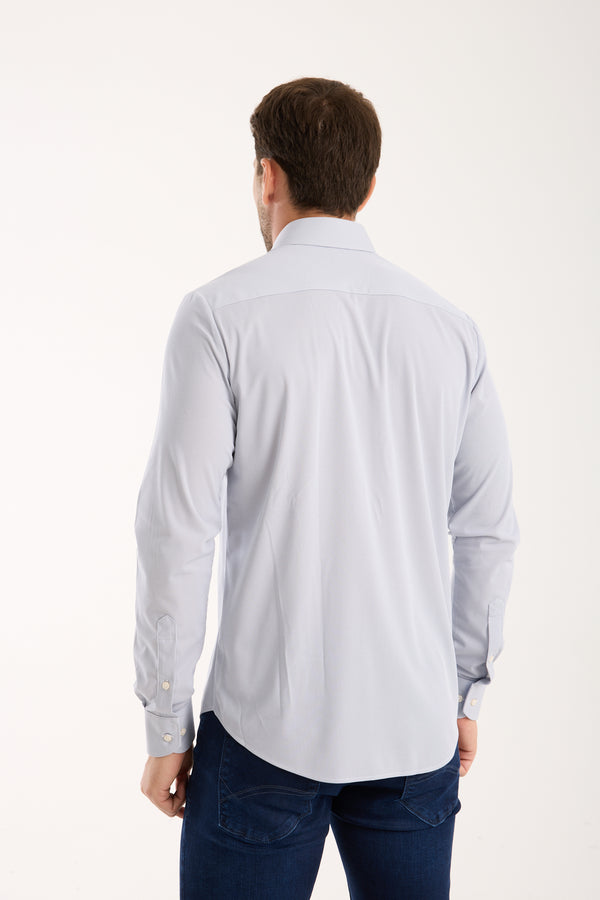 Essentials Tencel Man Shirt Blue White