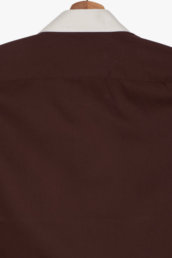 Sport Satin Man Shirt Brown