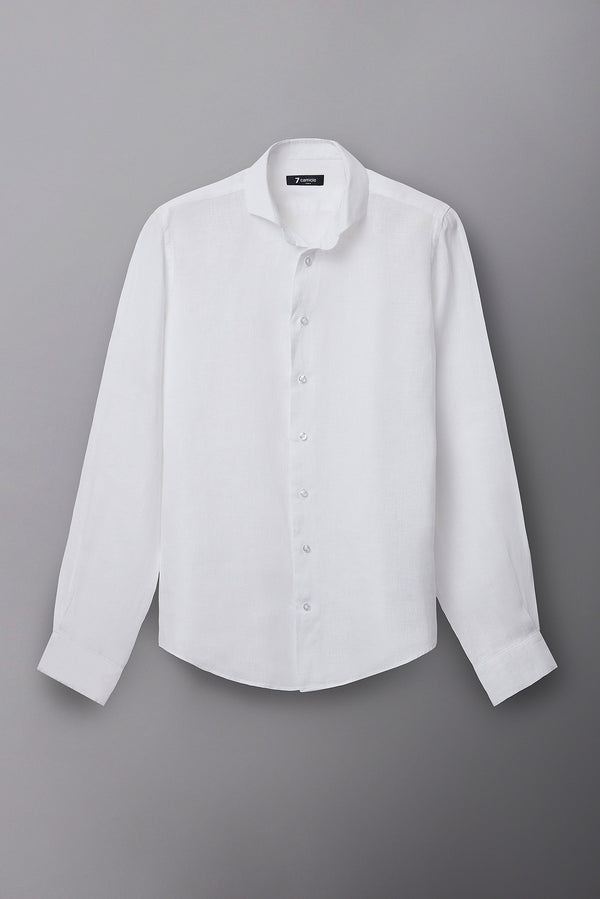 Firenze Essentials Linen Man Shirt White