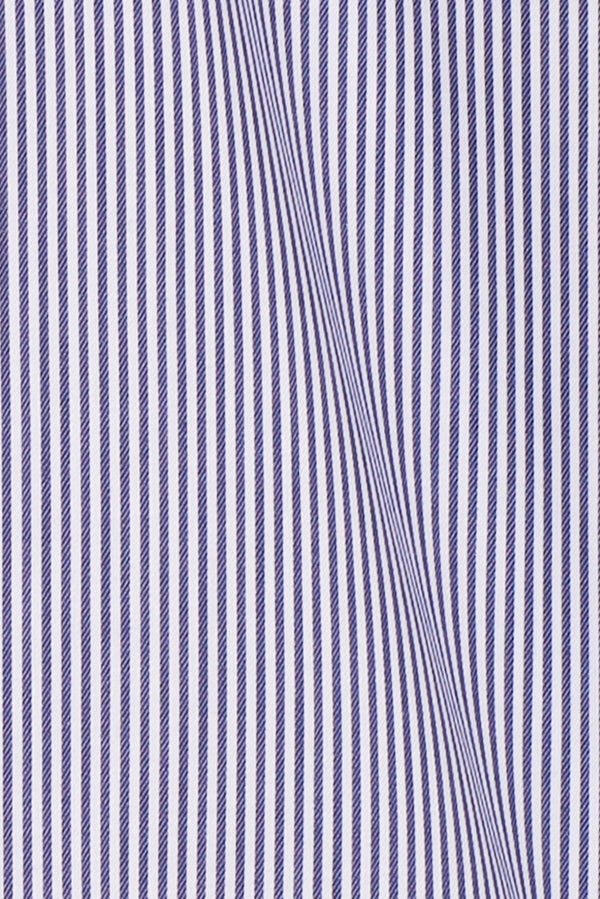 Camicia Uomo Firenze Essential Twill Blu Bianco No Stiro