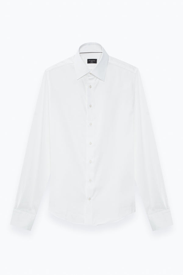 Marcello Essential Herren Hemd Popelin Weiss Buegelfreie