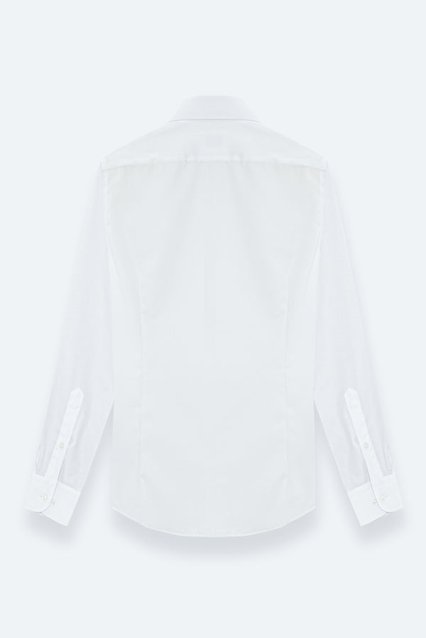 Marcello Essential Herren Hemd Popelin Weiss Buegelfreie